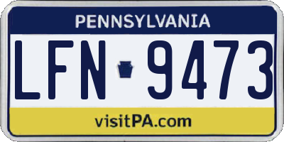PA license plate LFN9473