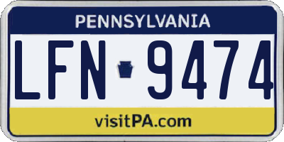 PA license plate LFN9474
