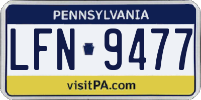 PA license plate LFN9477