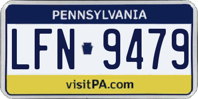 PA license plate LFN9479