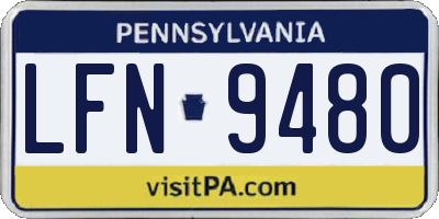 PA license plate LFN9480