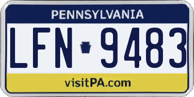 PA license plate LFN9483