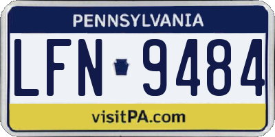 PA license plate LFN9484
