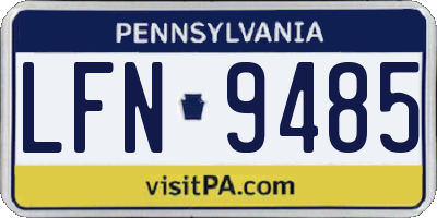 PA license plate LFN9485
