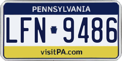 PA license plate LFN9486