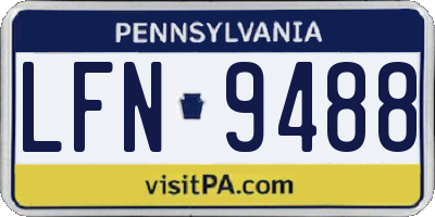 PA license plate LFN9488