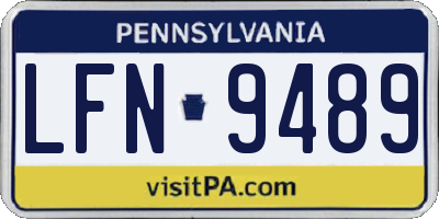 PA license plate LFN9489