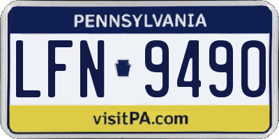 PA license plate LFN9490