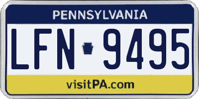 PA license plate LFN9495