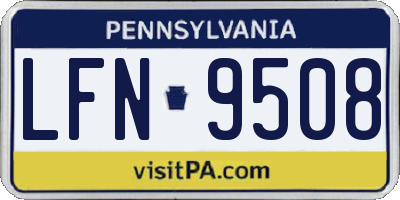 PA license plate LFN9508