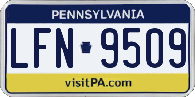 PA license plate LFN9509