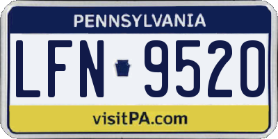 PA license plate LFN9520