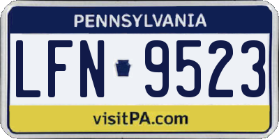 PA license plate LFN9523