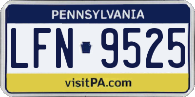 PA license plate LFN9525