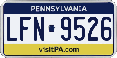 PA license plate LFN9526