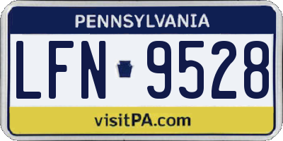 PA license plate LFN9528