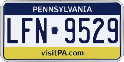 PA license plate LFN9529