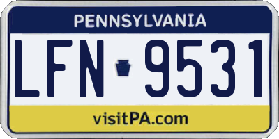 PA license plate LFN9531