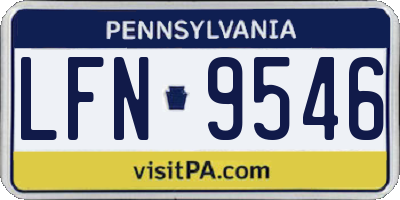 PA license plate LFN9546