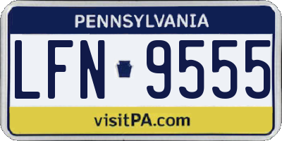 PA license plate LFN9555