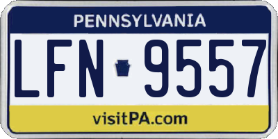 PA license plate LFN9557