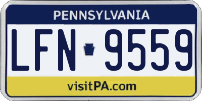 PA license plate LFN9559