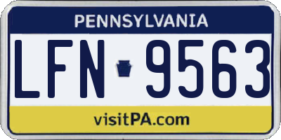 PA license plate LFN9563