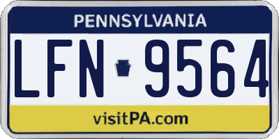 PA license plate LFN9564