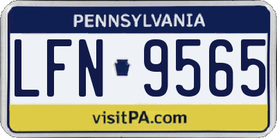 PA license plate LFN9565