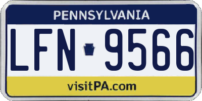 PA license plate LFN9566