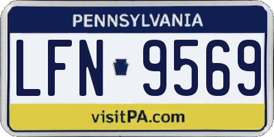 PA license plate LFN9569