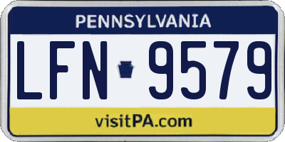 PA license plate LFN9579
