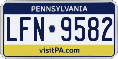 PA license plate LFN9582