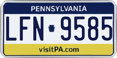 PA license plate LFN9585