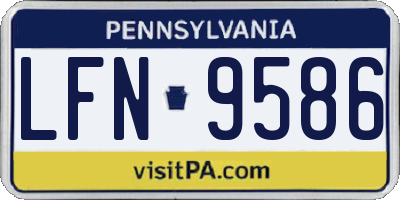 PA license plate LFN9586