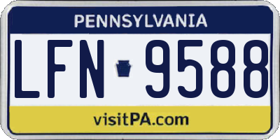 PA license plate LFN9588
