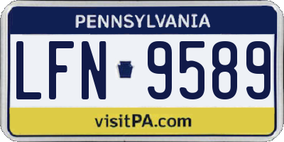 PA license plate LFN9589