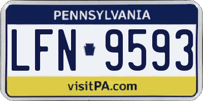 PA license plate LFN9593