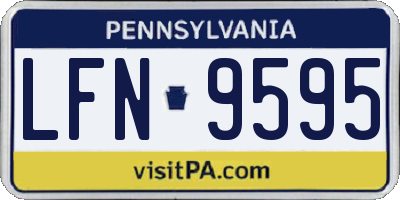 PA license plate LFN9595