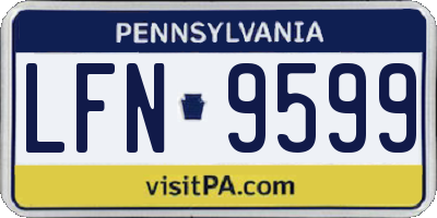PA license plate LFN9599