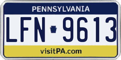 PA license plate LFN9613