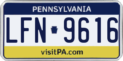 PA license plate LFN9616