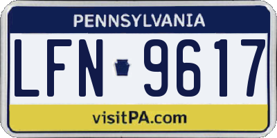 PA license plate LFN9617