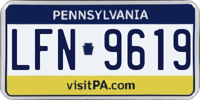 PA license plate LFN9619