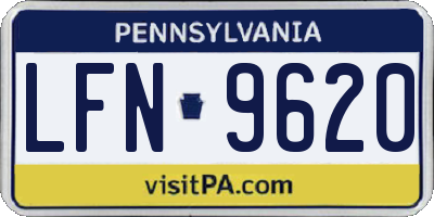 PA license plate LFN9620