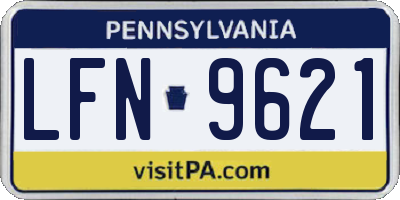 PA license plate LFN9621