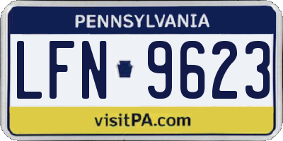 PA license plate LFN9623