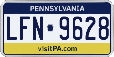 PA license plate LFN9628