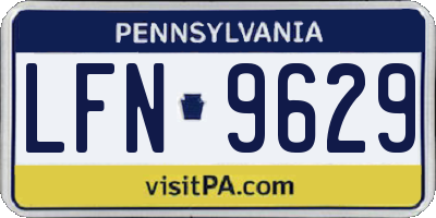 PA license plate LFN9629