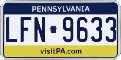 PA license plate LFN9633